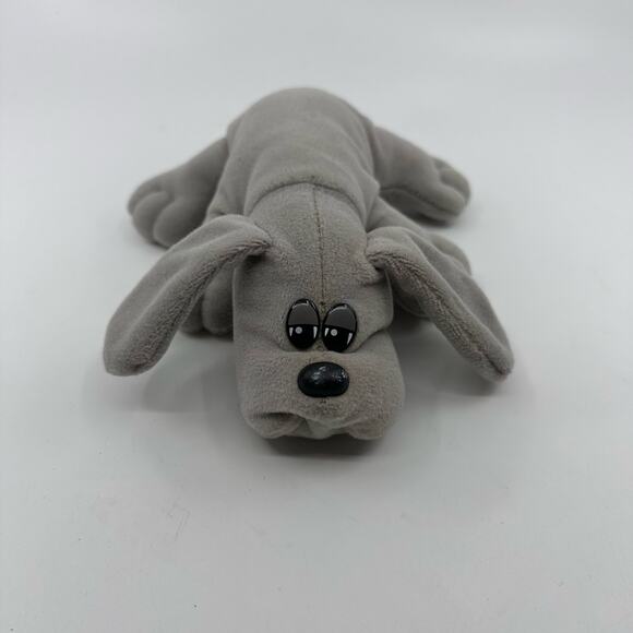 Pound Puppies Newborns Gray Puppy Vintage 80s Tonka Dog Plush Stuffed Animal Toy - Picture 1 of 8